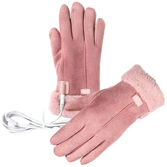 Kisangel leather thermal gloves with coral fleece lining offering all-day comfort