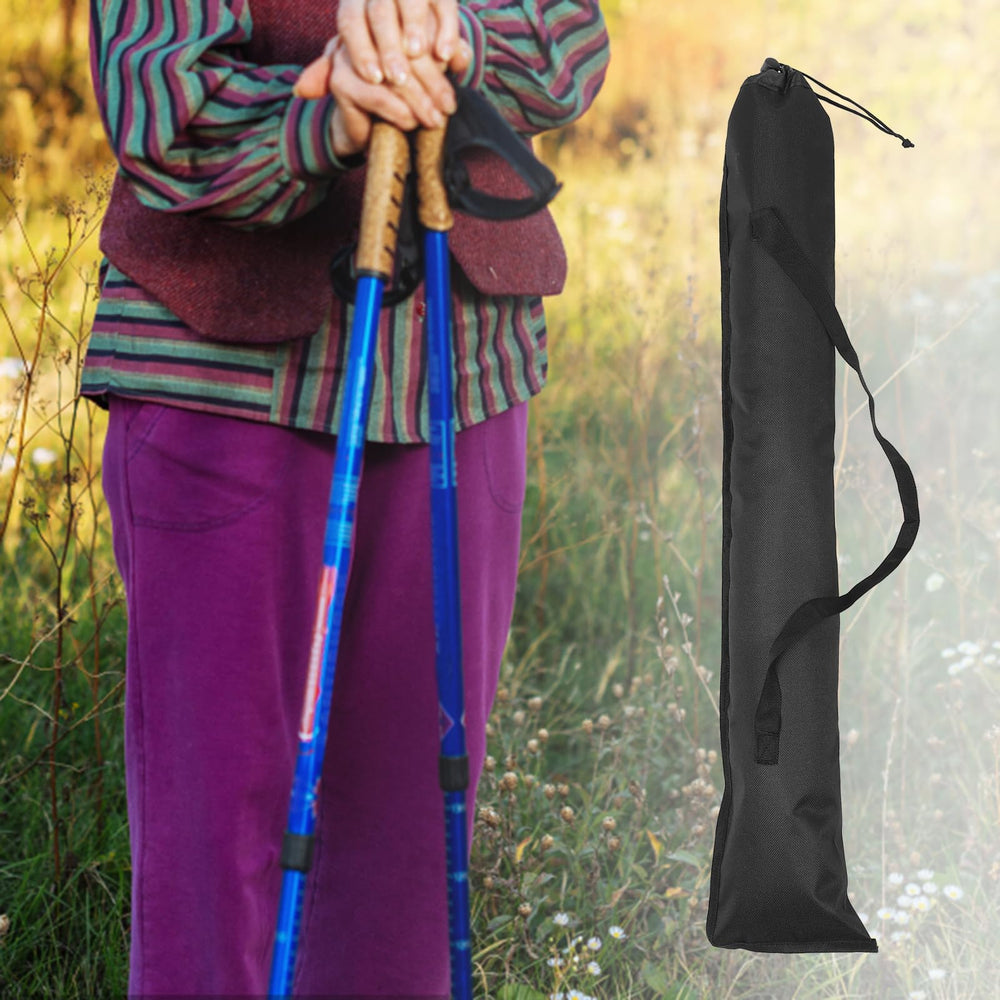Kisangel sleek black hiking pole bag blends with gear on trails