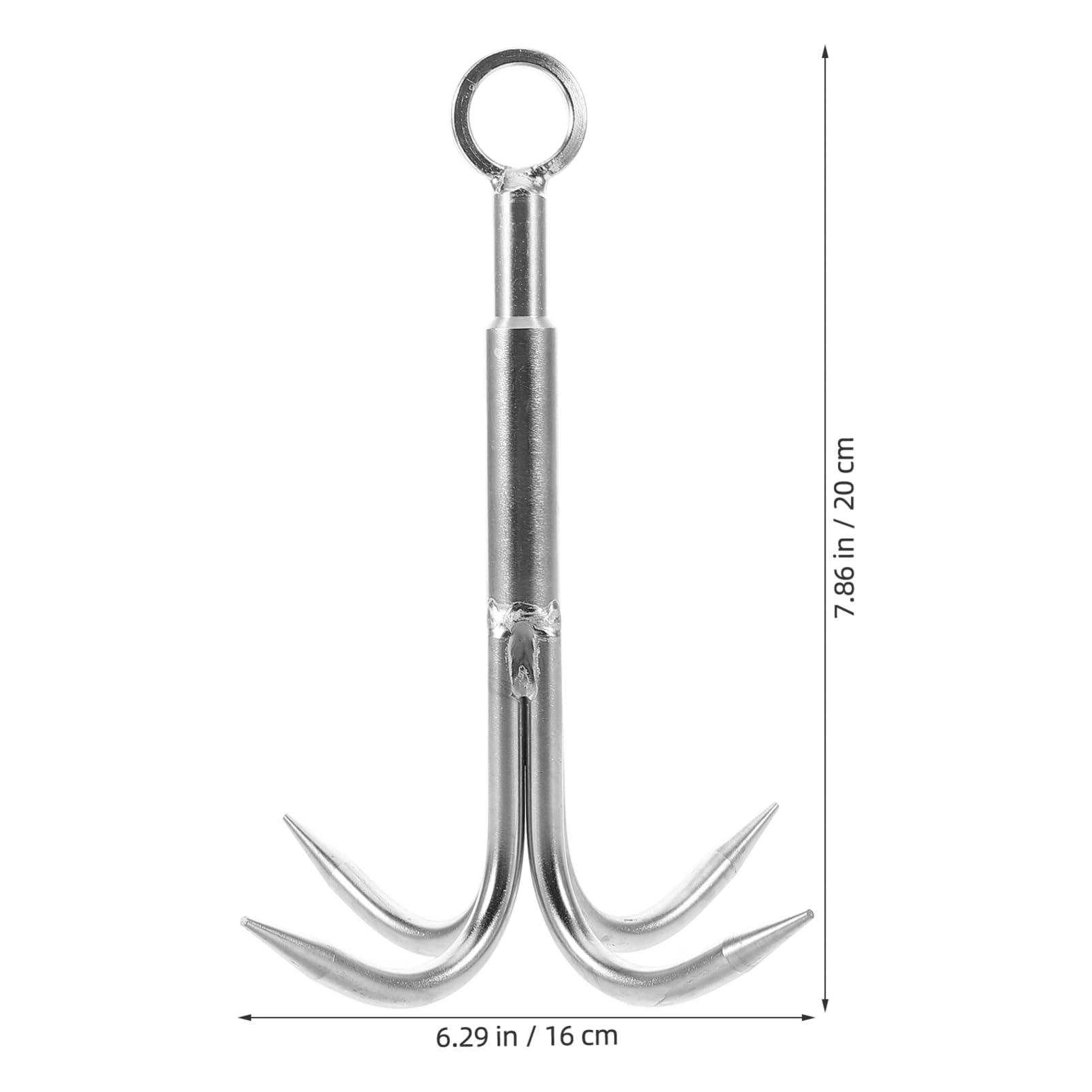 Kisangel stainless steel grappling hook demonstrates secure grip on aquatic plants
