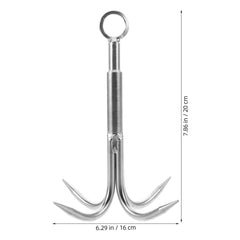 Kisangel stainless steel grappling hook demonstrates secure grip on aquatic plants