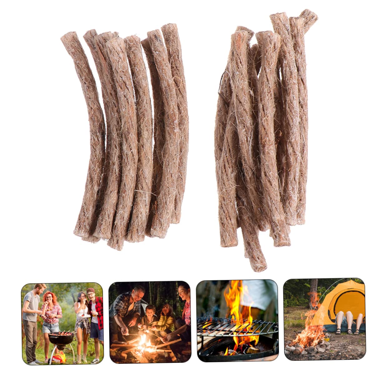 Kisangel woven wax infused rope offers durable burn source.