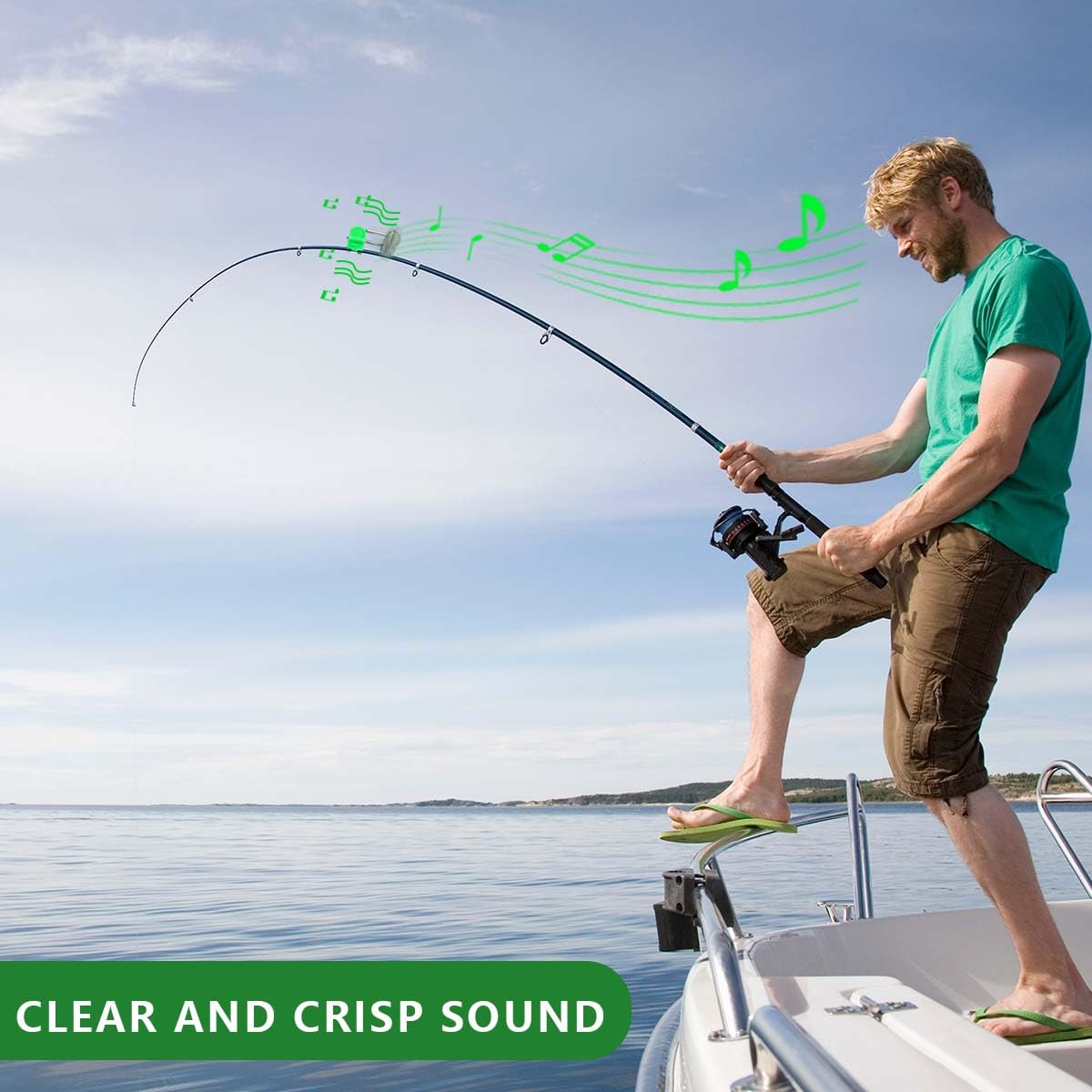 Packaging shows 50 fishing alarm bells included