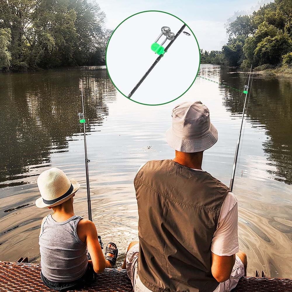Easy-to-use fishing bell clips in action on a rod
