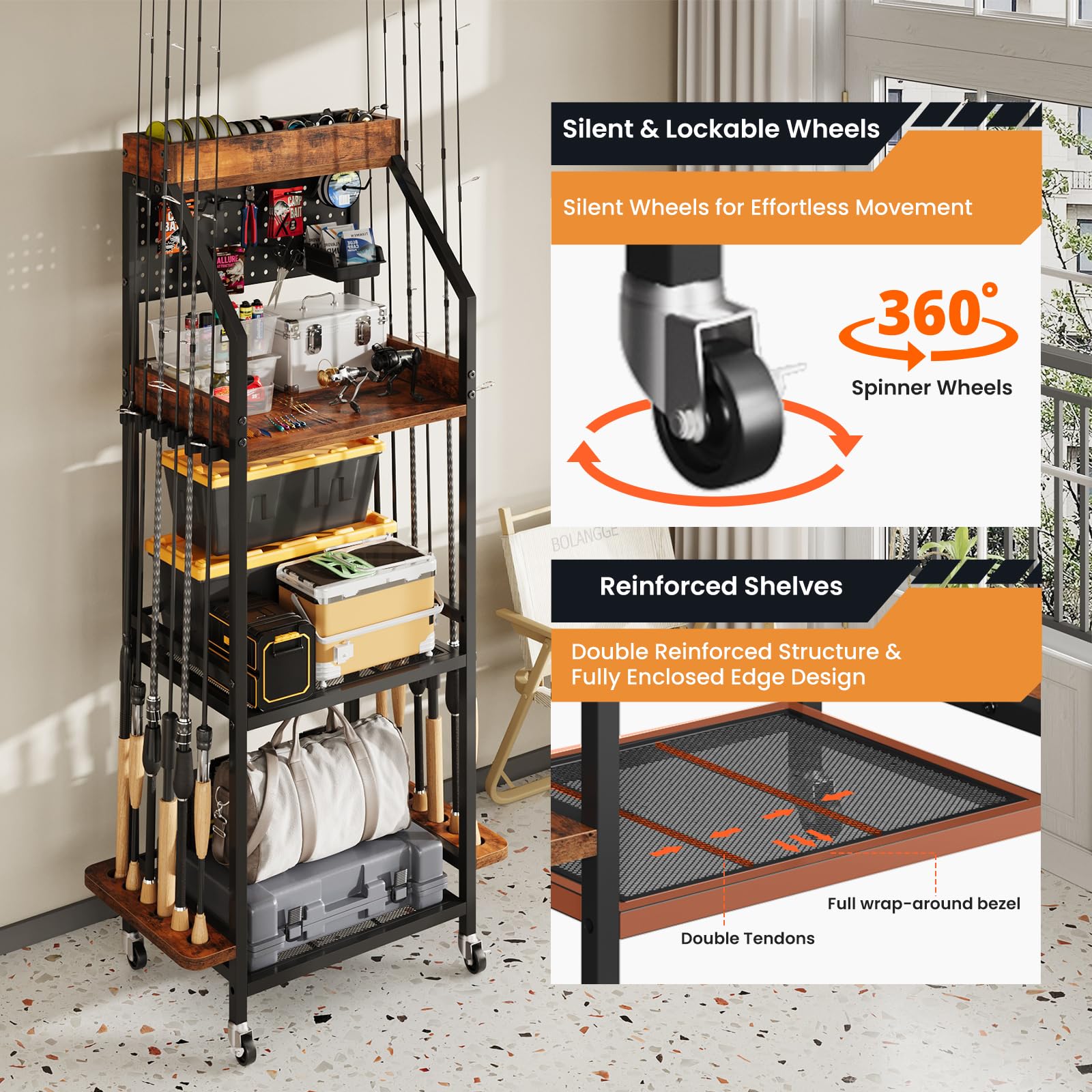 KITIVIALA garage-fishing-station setup provides ready access near your fishing spot.