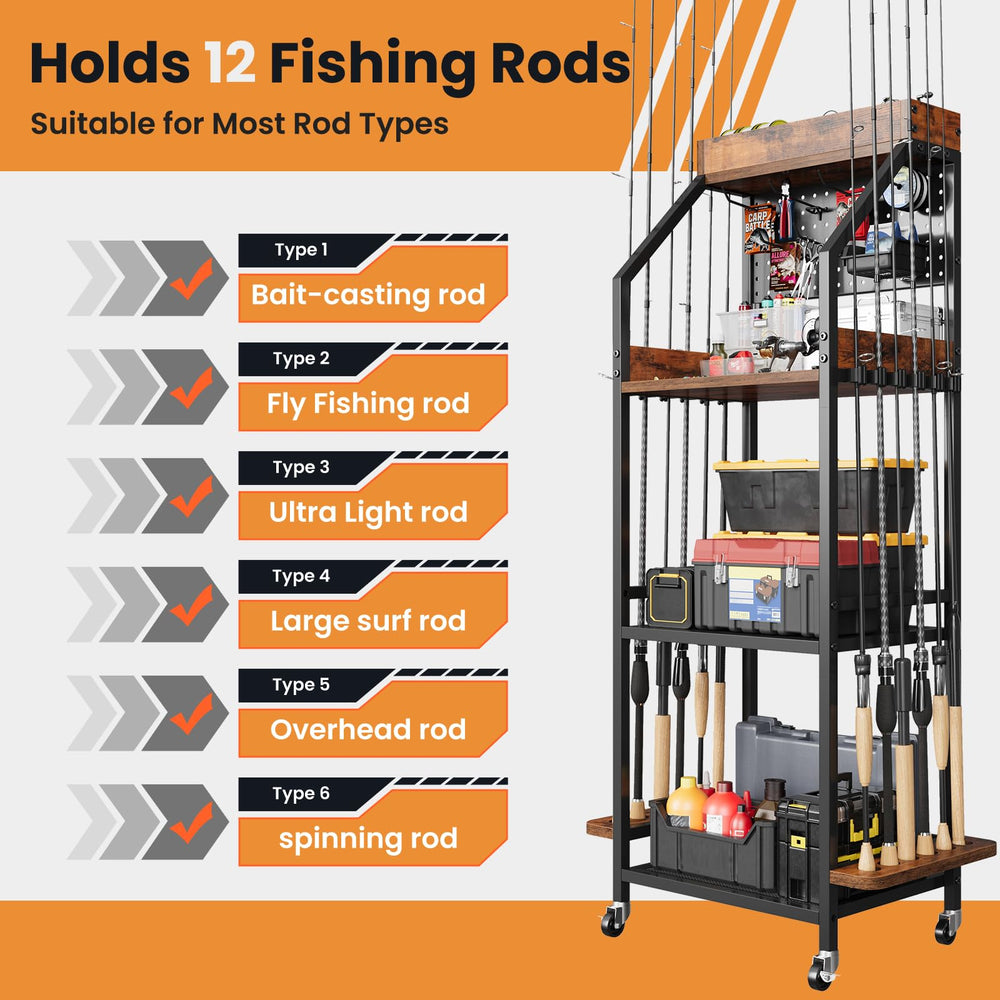 KITIVIALA locking casters enable stable, smooth movement across concrete floors.