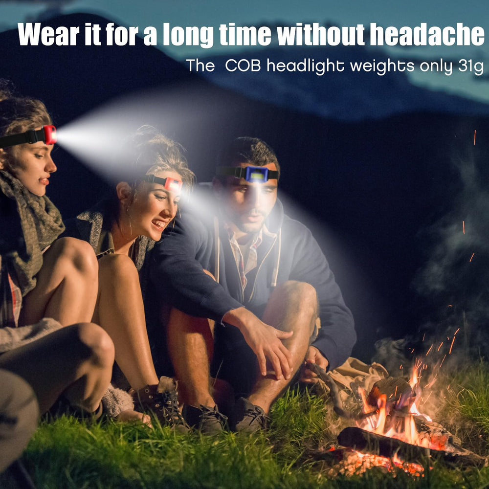 Kittmip LED headlamp ready for camping, runs, and night walks.