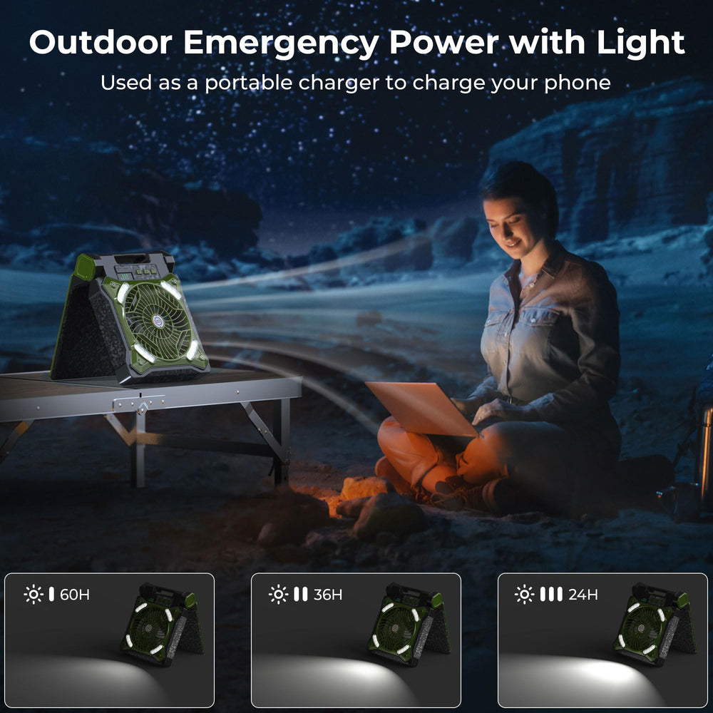 KITWLEMEN lantern brightness levels illuminate campsite with hands-free light.