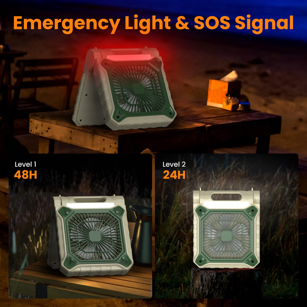 KITWLEMEN portable fan with battery indicators helps monitor runtime outdoors