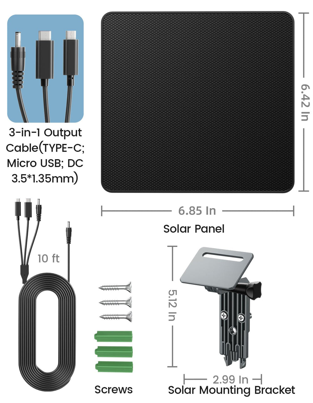 KJK solar panel with 5000mAh battery extending camera uptime