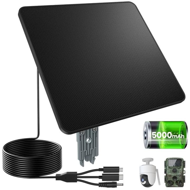 KJK 6W solar panel for Ring camera powering outdoor surveillance