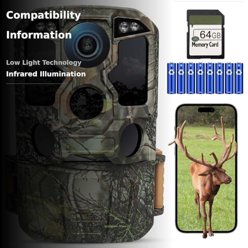 KJK Trail Camera 8K video records high‑resolution wildlife moments with audio.