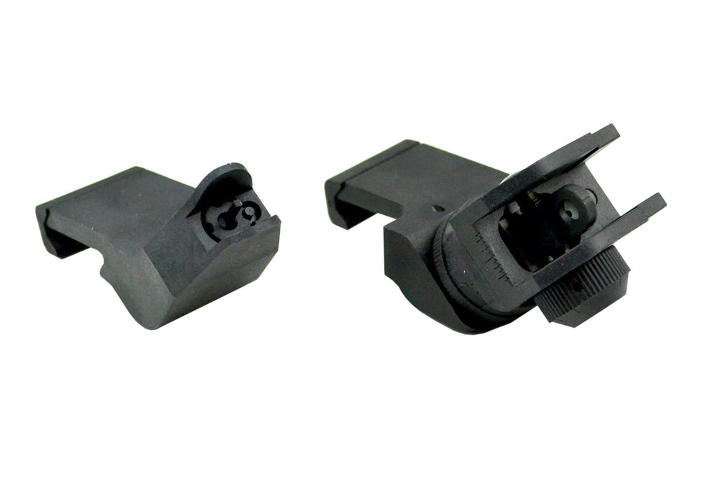 KKexuan backup sights close-up showing texture and construction