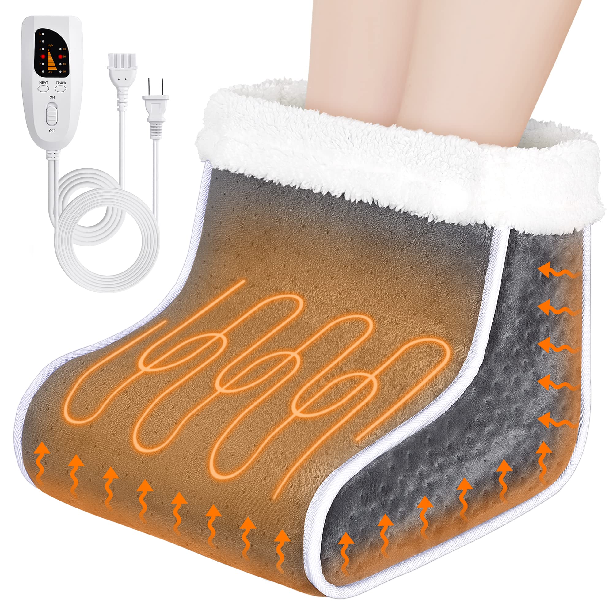 KLADNDER electric foot warmer boot-design heat delivers all-day warmth from toes to calves.