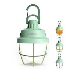 klarus CL3 Nut camping light hung from canopy for warm ambient lighting.