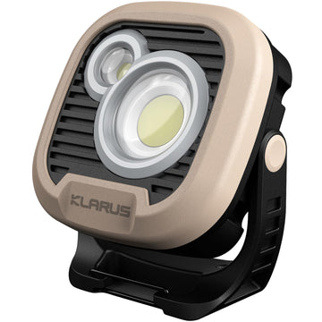 Klarus WL3 front view lighting the campsite with up to 1500 lumens for clear visibility.