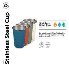 Klean Kanteen stainless steel cups with chip-resistant finish for everyday durability.