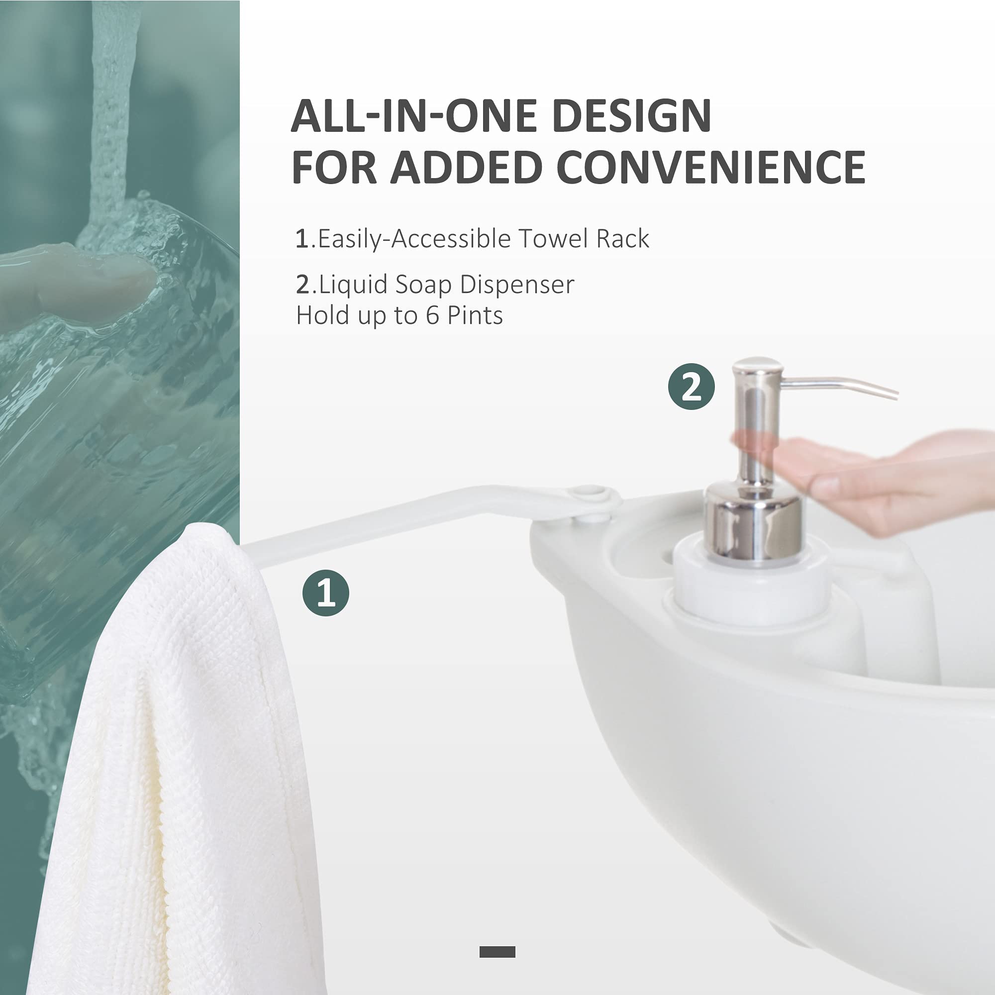 Kleankin HDPE outdoor sink is rust-resistant and durable for outdoors.