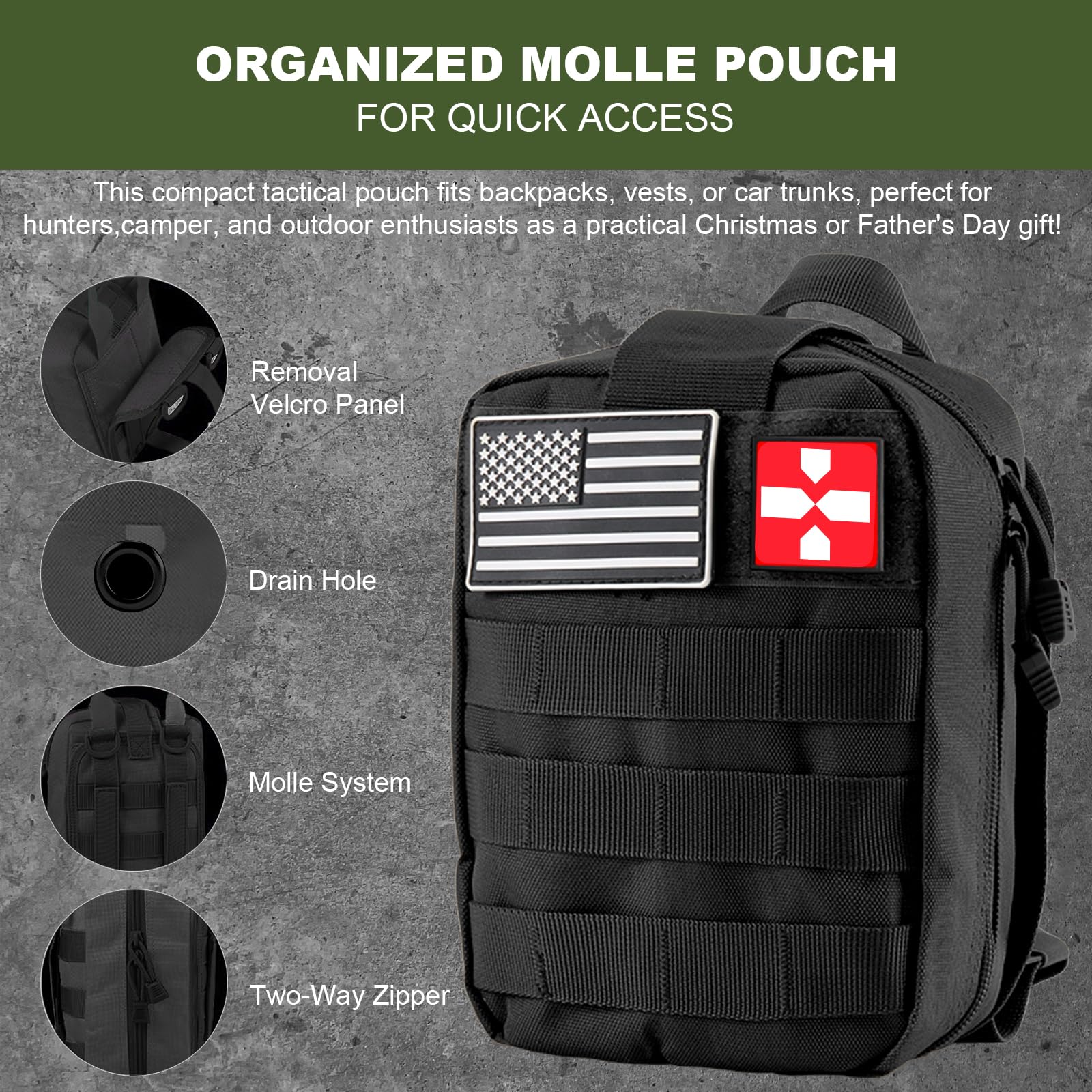 Kleclcw Survival Gear MOLLE pouch – rugged organization for on-the-go readiness.