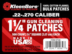 KleenBore patches for .22-.270 cal