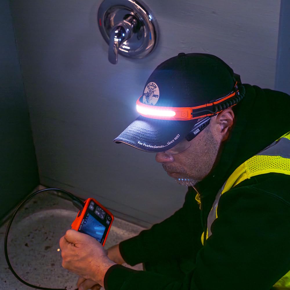 Klein Tools 56308 headlamp 12-hour run-time supports long shifts.