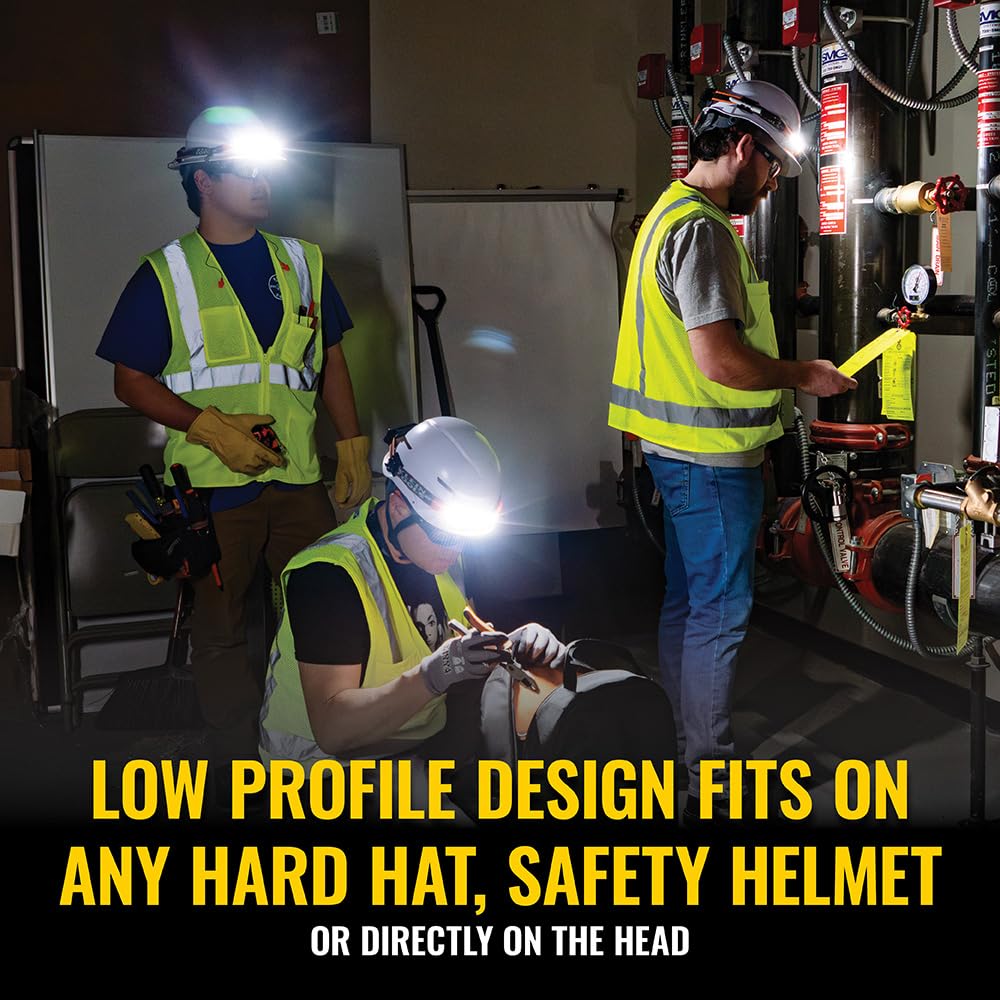 Klein Tools 56308 headlamp in All-On mode for bright, uninterrupted area lighting.