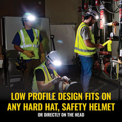 Klein Tools 56308 headlamp in All-On mode for bright, uninterrupted area lighting.