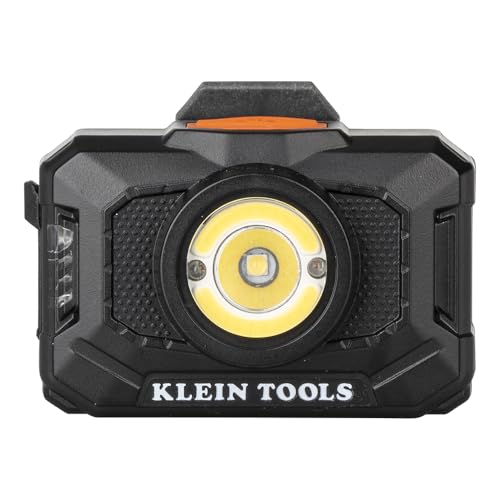 Klein Tools 56414 headlamp battery gauge shows remaining power clearly.
