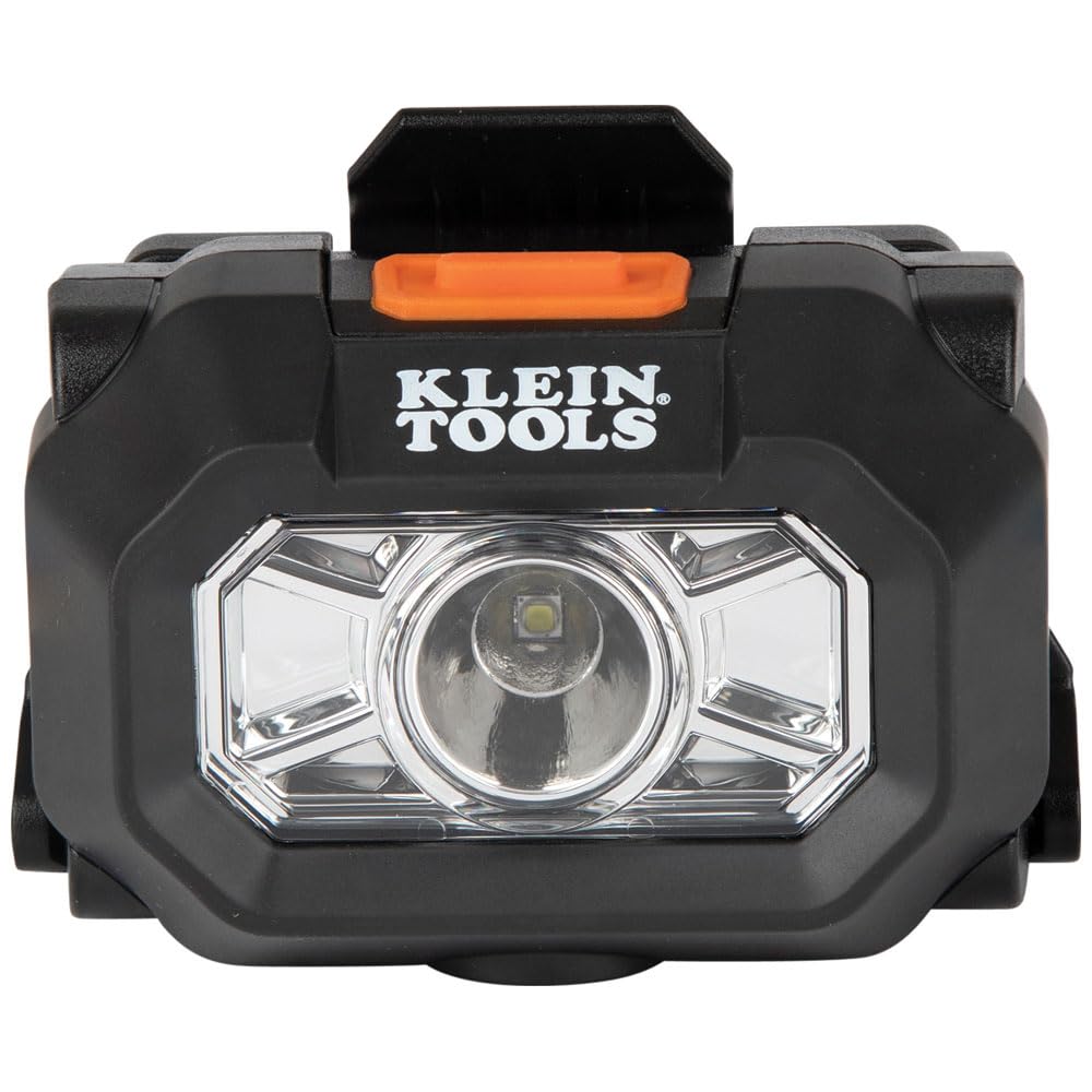 Klein Tools 60156 headlamp tilting to 70 degrees for angled visibility