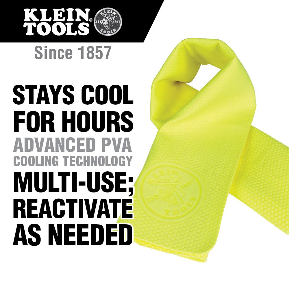 Cooling towel in resealable bag with carabiner for portable use.
