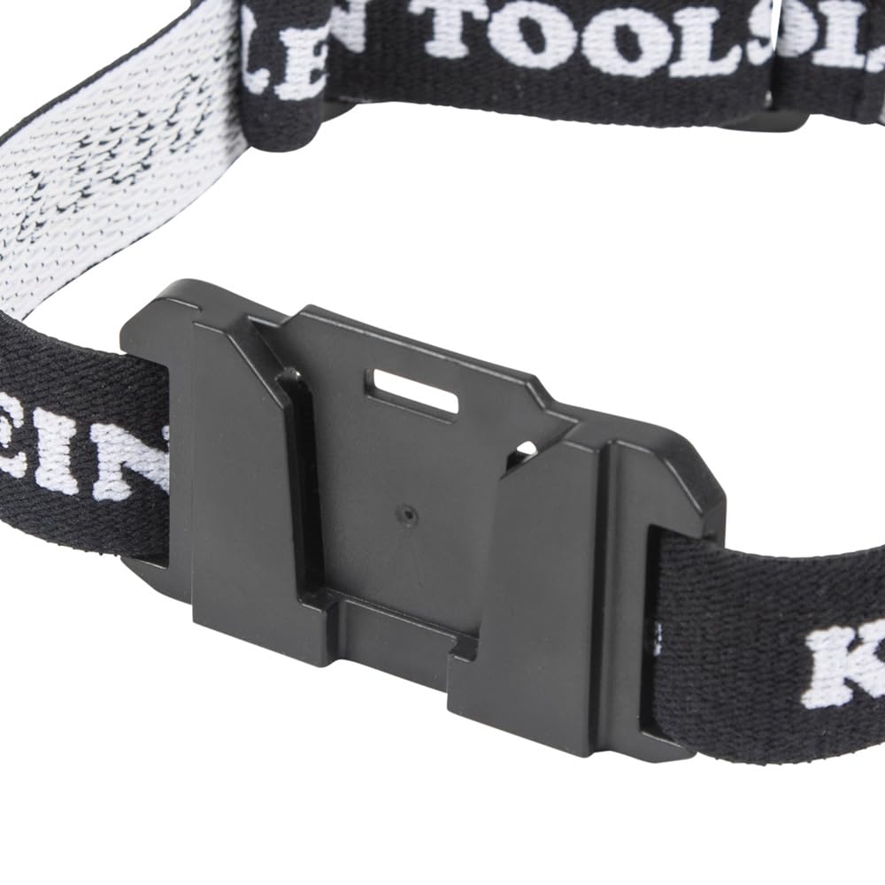 Klein Tools outdoor work setup featuring headlamp accessory ready.