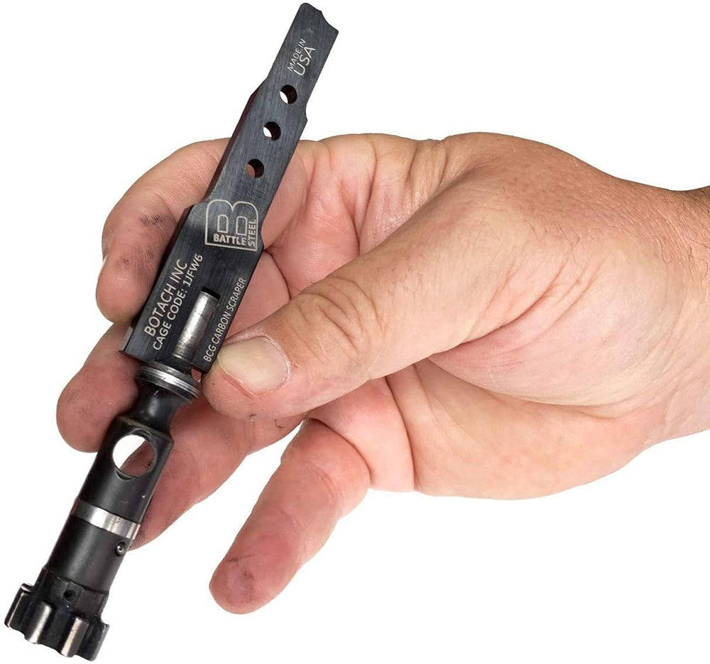 Carbon scraper with black Ozide matte finish