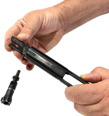 Compact carbon removal tool fitting a range bag or buttstock storage