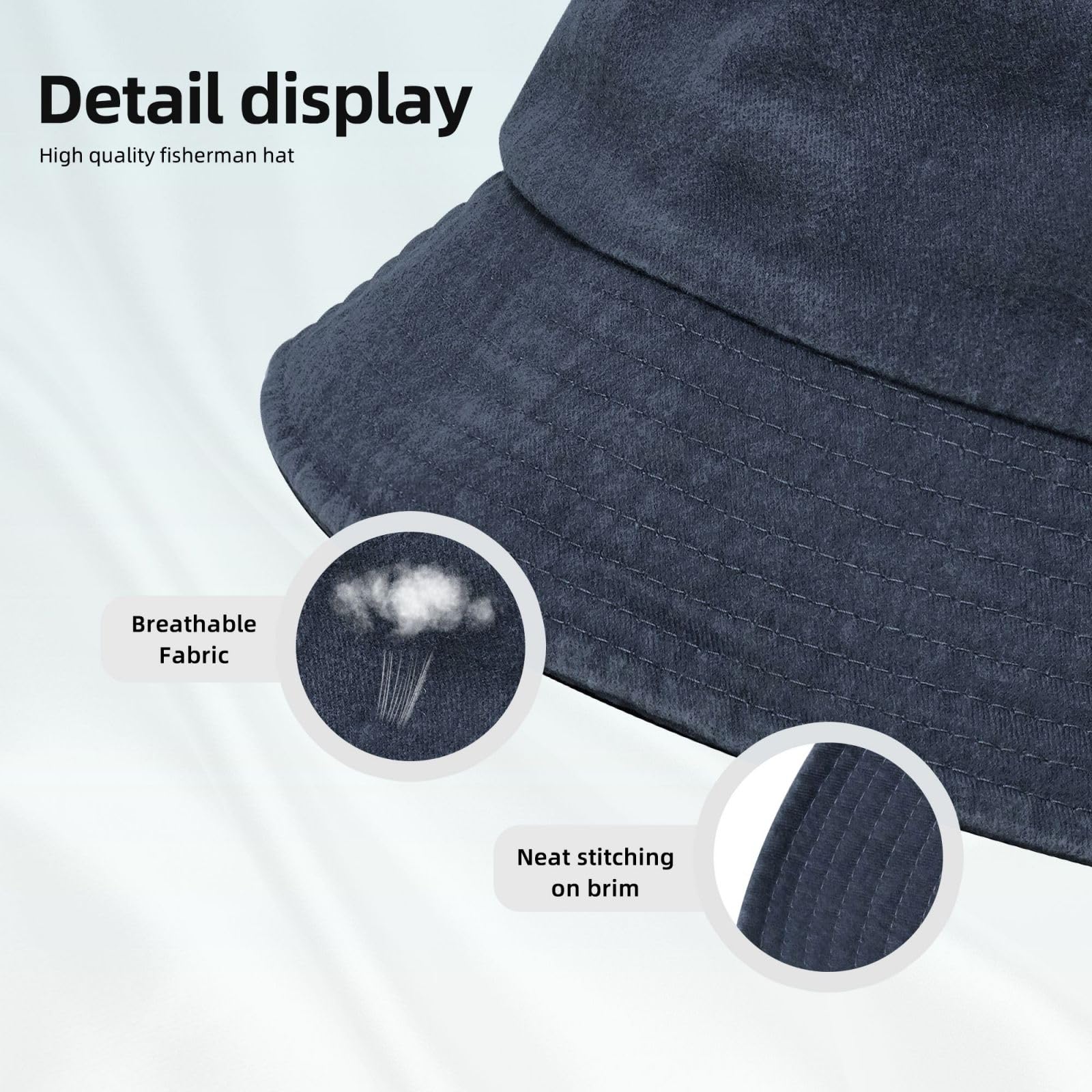 KLIUXBF bucket hat packable for convenient carry on hikes and trips