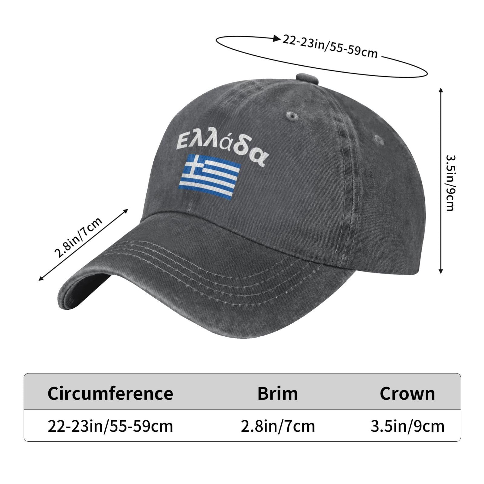 KLIUXBF denim cap with durable metal closure for secure, adjustable fit.