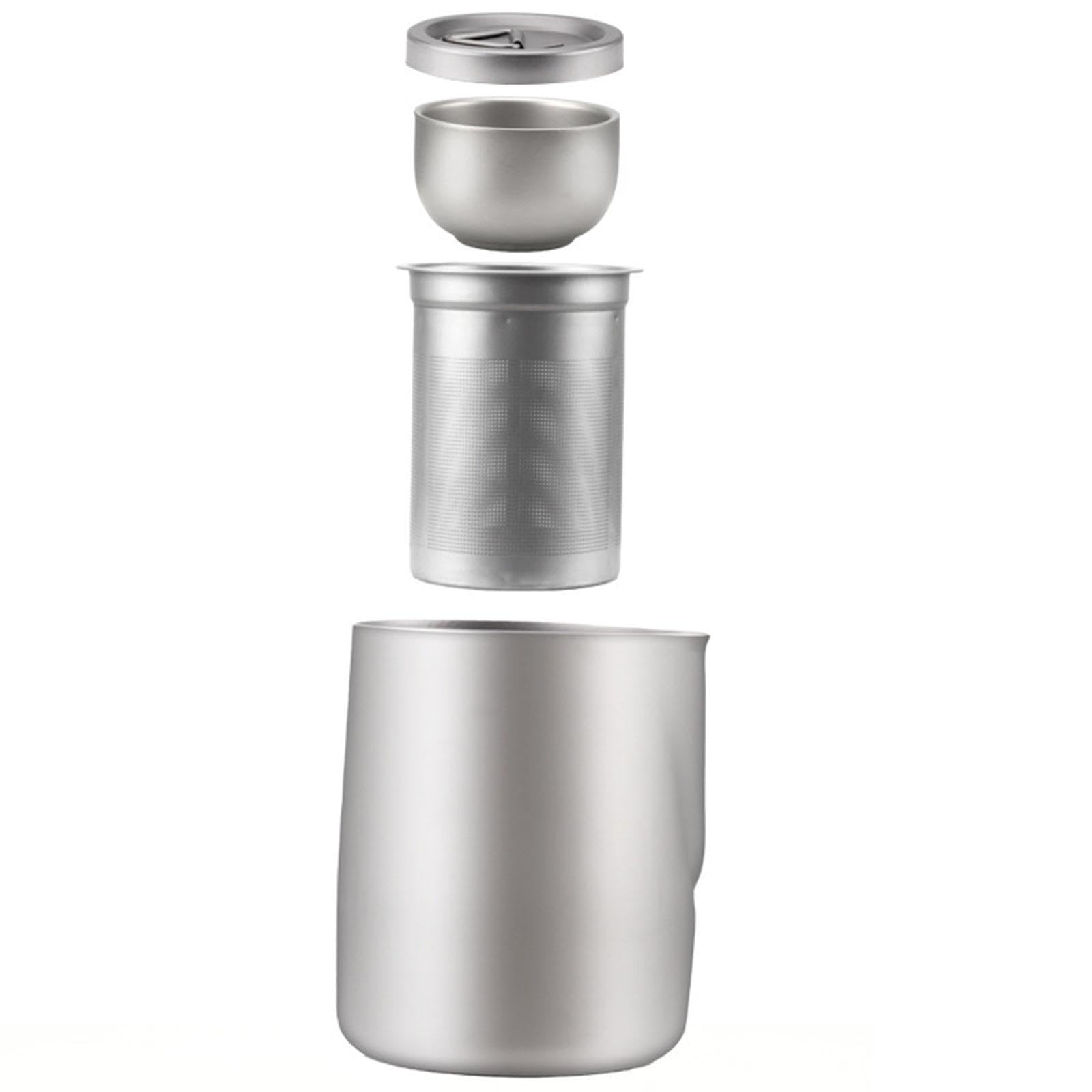 KLKCMS Titanium Tea Set storage box keeps components organized on the go