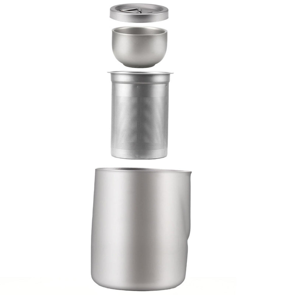 KLKCMS Titanium Tea Set storage box keeps components organized on the go