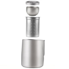 KLKCMS Titanium Tea Set storage box keeps components organized on the go
