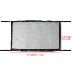 Zippered lower mesh pocket for fishing accessories.
