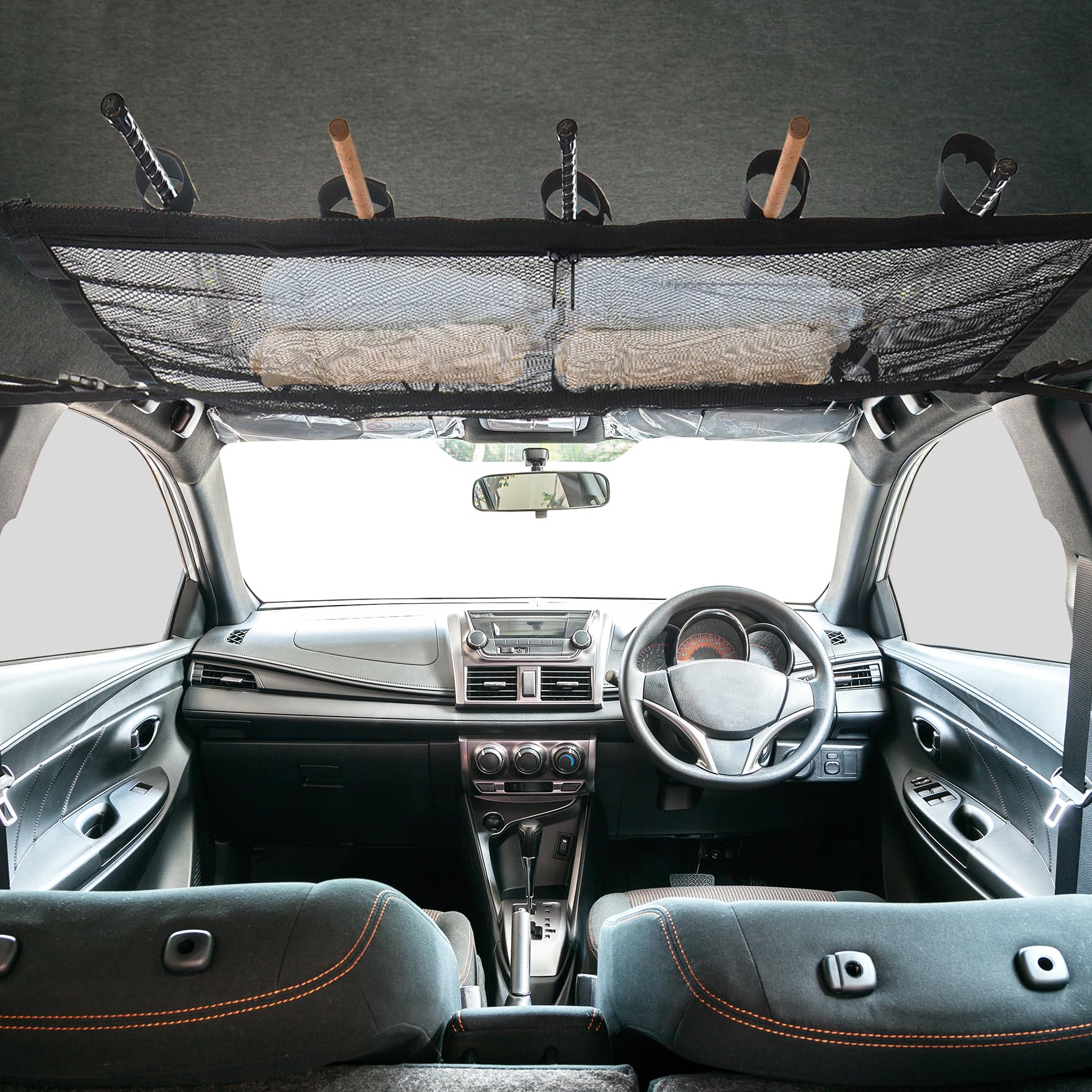 Adjustable straps to fit most vehicle models (car, SUV, truck, van).