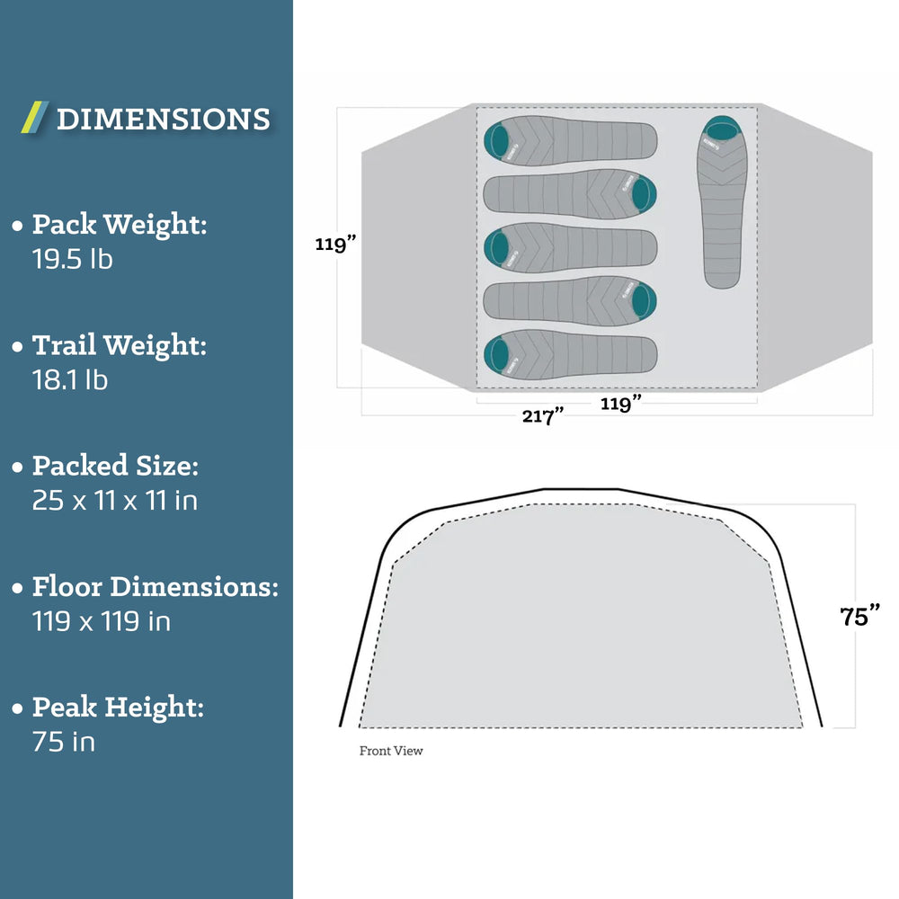 KLYMIT Cross Canyon aluminum poles forming the tent frame
