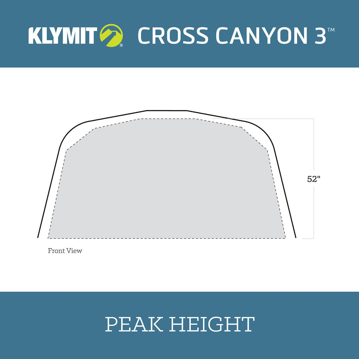 Klymit Cross Canyon 3-Person floor area supports roomy sleeping space.