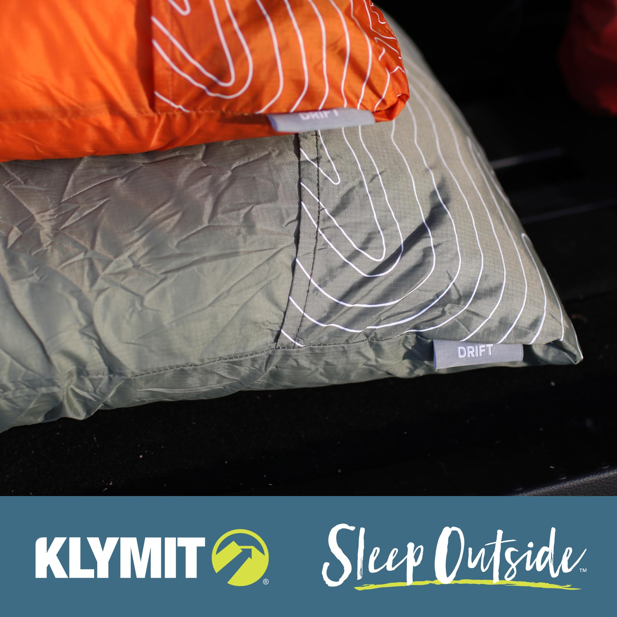 Klymit Drift machine-washable outer cover keeps gear clean.