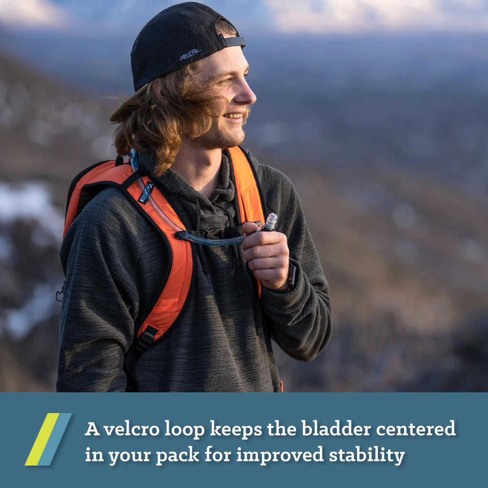 KLYMIT Echo 12L foam back panel promotes comfort on long treks