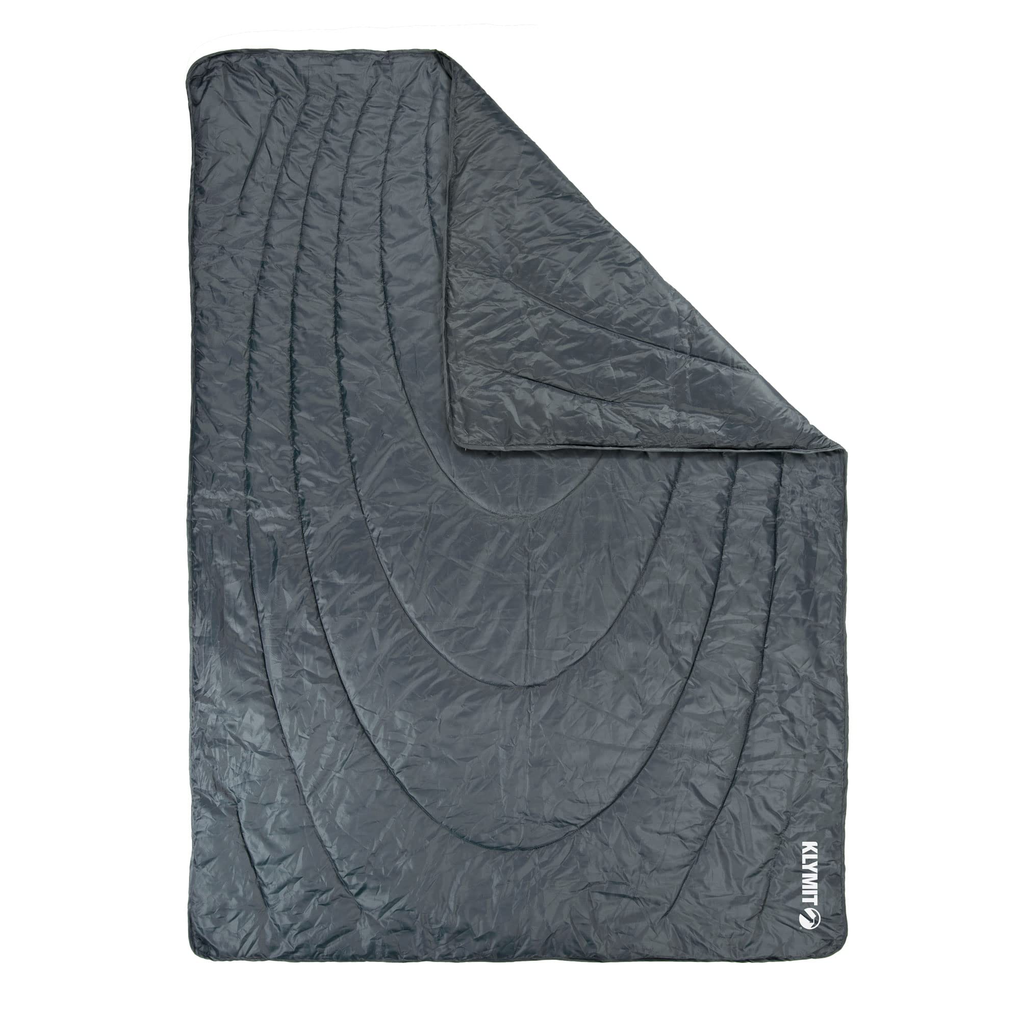 Klymit Horizon Travel Blanket shows water-resistant fabric for outdoor use