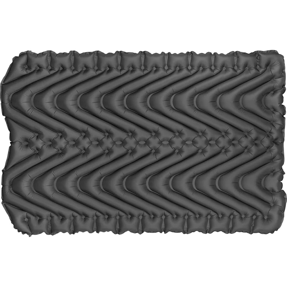 KLYMIT Double V pad packed compactly for backpacking trips.