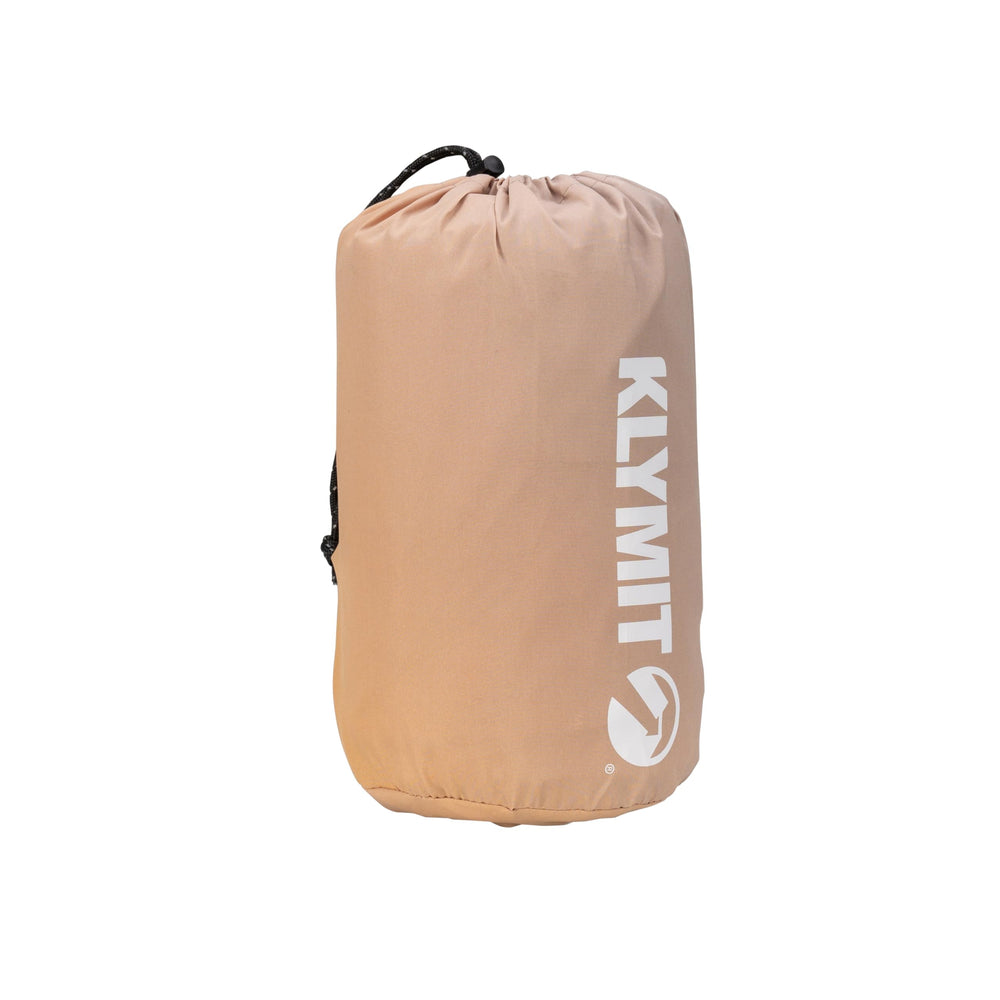 KLYMIT Insulated Static V2 pack-down small for compact backpacking storage.