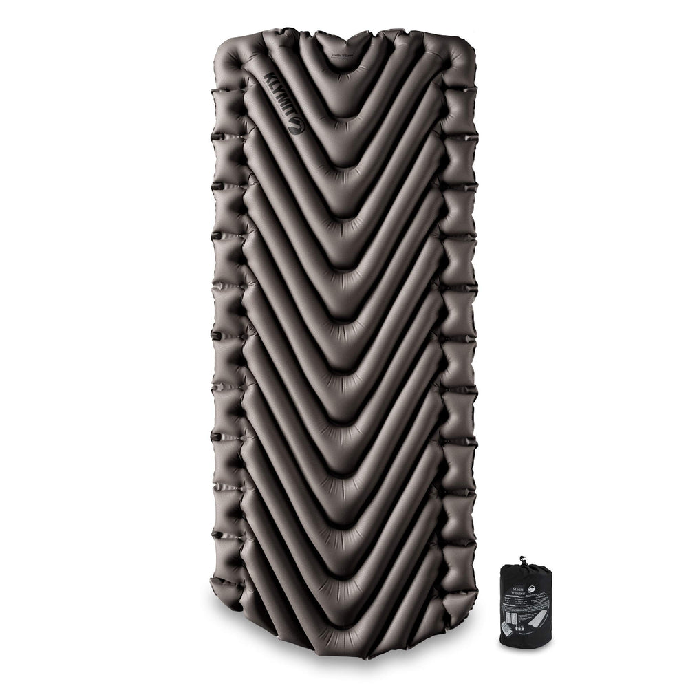 Klymit Static V Luxe fully inflated for versatile sleeping positions.
