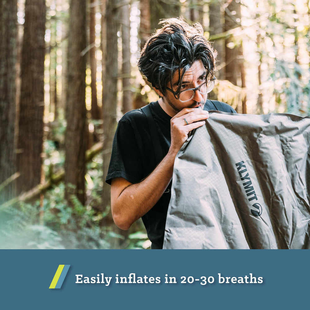 Klymit Static V Luxe valve enables quick inflation and setup.