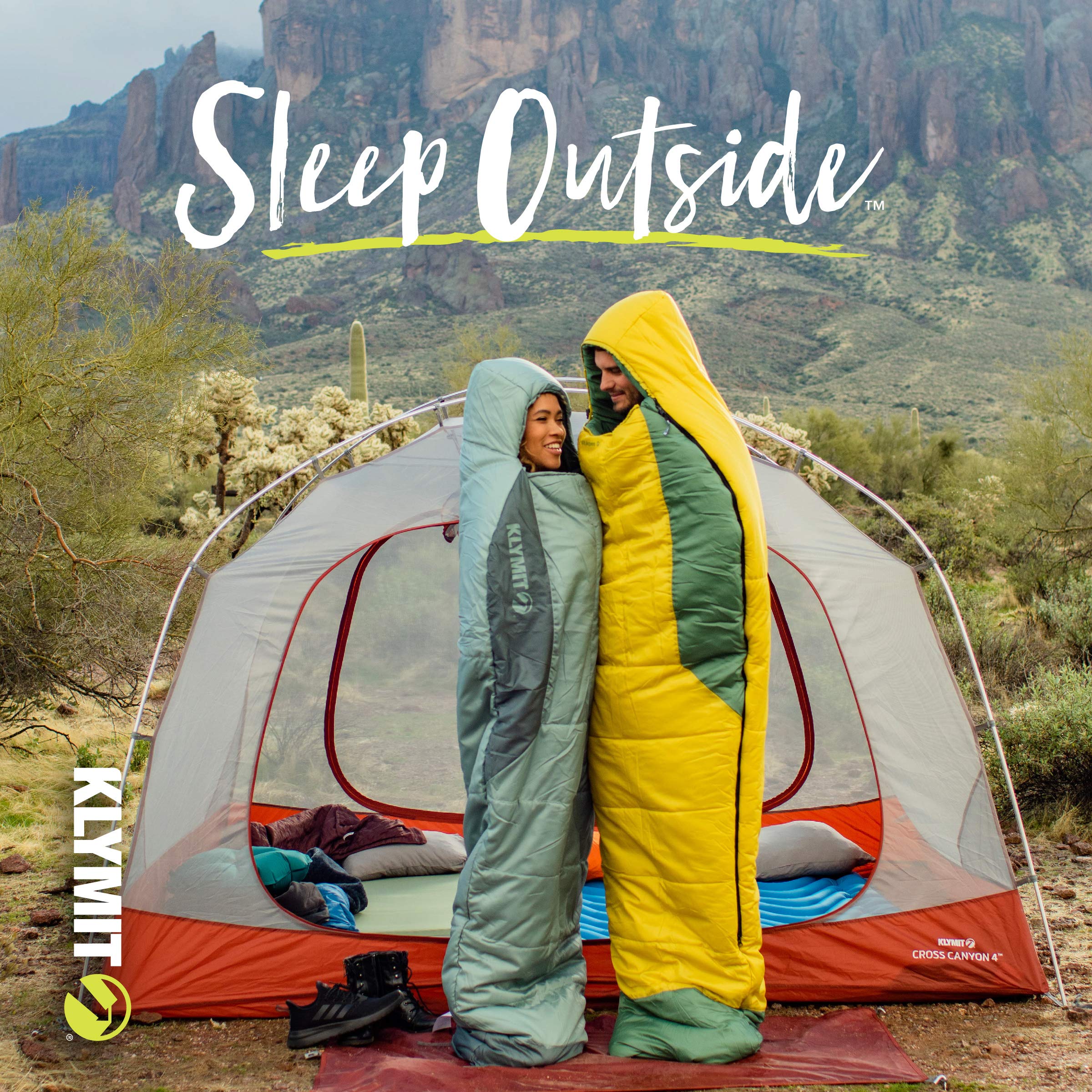 Klymit Wild Aspen adjustable mummy hood seals in heat.