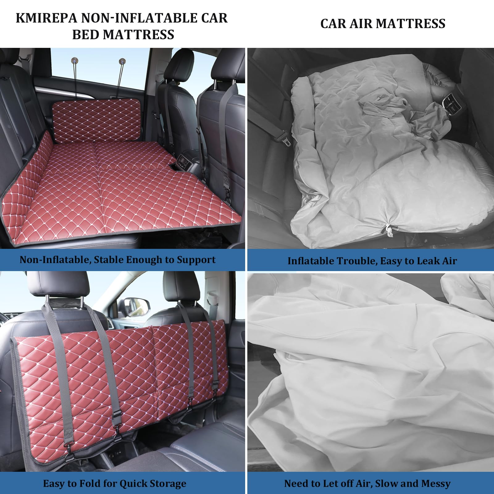 Kmirepa dual-sided comfort with PU leather surface for soothing rest and pet-friendly use